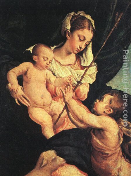 Jacopo Bassano Madonna and Child with Saint John the Baptist
